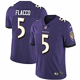 Nike Baltimore Ravens #5 Joe Flacco Purple Team Color NFL Vapor Untouchable Limited Jersey,baseball caps,new era cap wholesale,wholesale hats